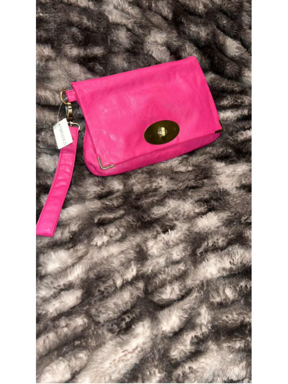 Women's Forever 21 Pink Clutch Wristlet One Size